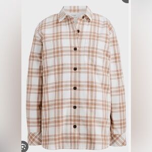 J. Crew Plaid Sherpa Button Front Jacket Shacket Extra Large